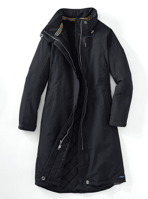 Пальто LANDS END (14-16) Черное Очень крутое