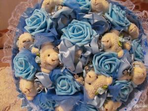 Букет роз с мишками