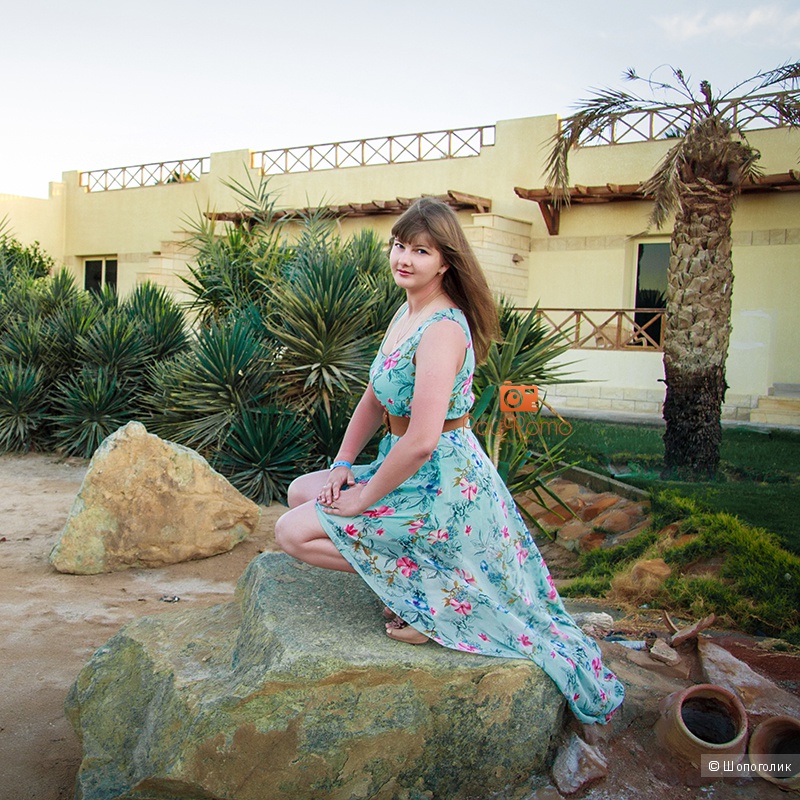 Красивый сарафан ASOS мятного цвета короткий со шлейфом