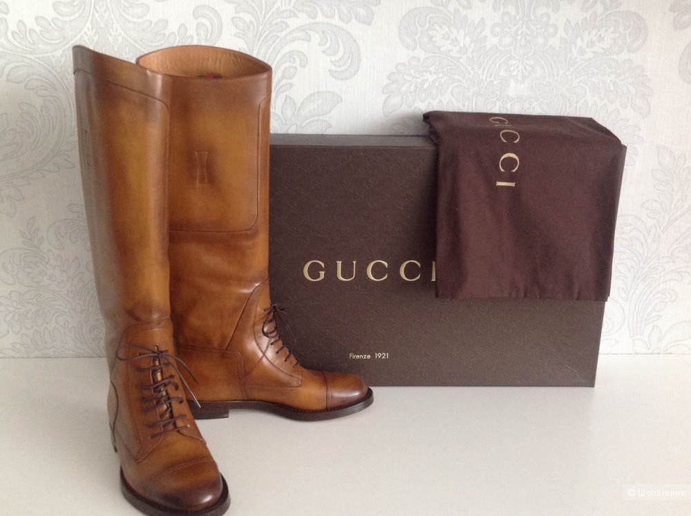 Продам новые демисезонные сапоги, GUCCI, 100% аутентичные, р. 35