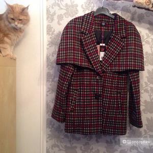 Пальто со съемным кейпом Yumi