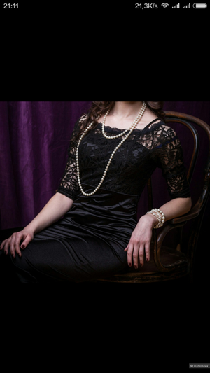 Вечернее платье черное