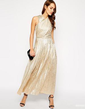 Очень красивое платье цвета металлик VLabel London