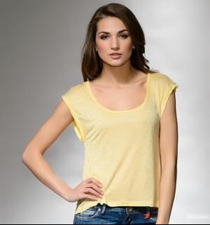 Replay жёлтая ассиметричная футболка, М