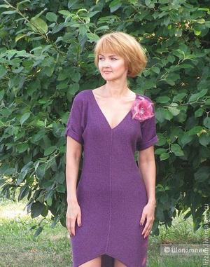 Платье-туника вязаная, оригинальное