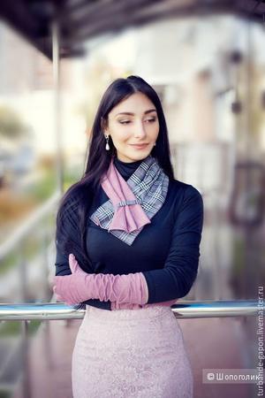 Новый шарфик, перчатки, снуд Анастасия Гапон. Оригинал.