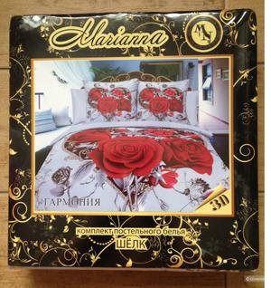 Продаю постельное белье ЕВРО из искусственного шелка "Marianna"