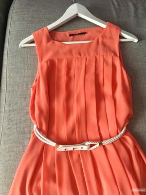 Платье "макси" кораллового цвета O'Stin