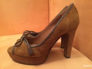 Туфли с открытым носиком L'autre Chose 36 размер цвет верблюжий новые