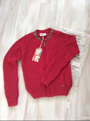 Новая тёплая кофта на молнии от Pepe jeans размер xs