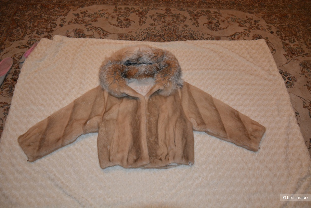 Норковая шуба с капюшоном из рыси 44-50 р-ра