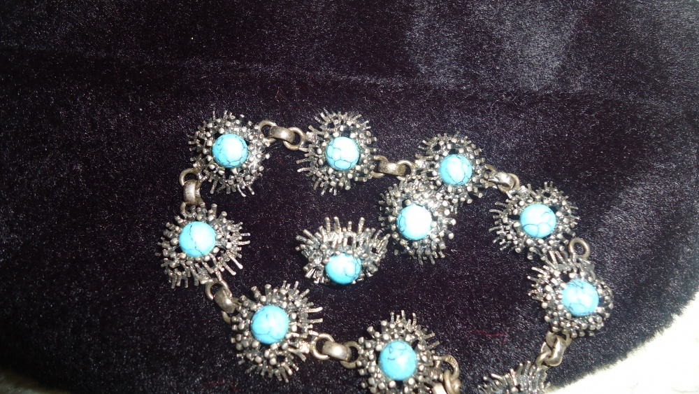 Набор браслет,серьги