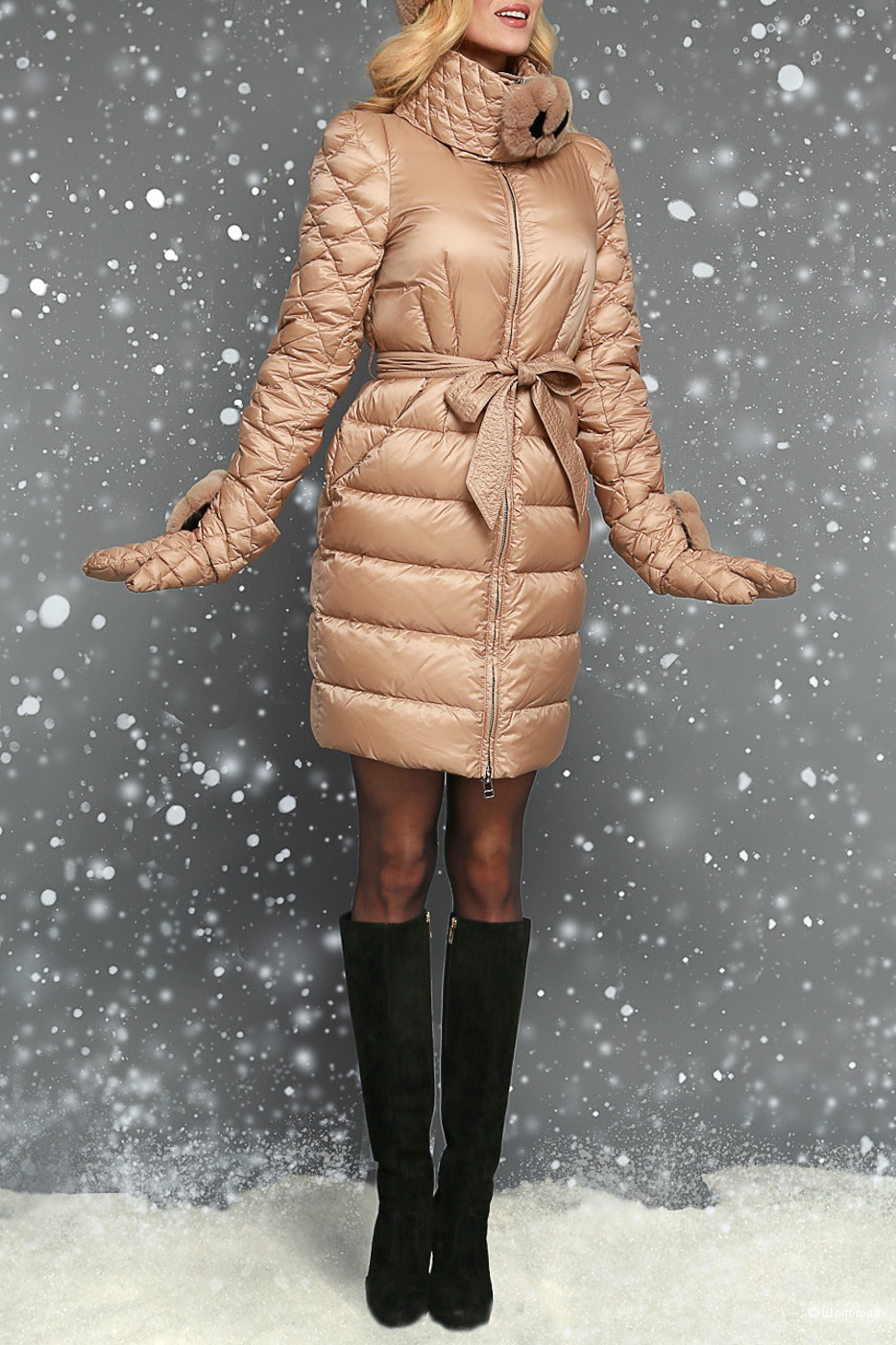 Пуховое пальто NAUMI 44 размер новое