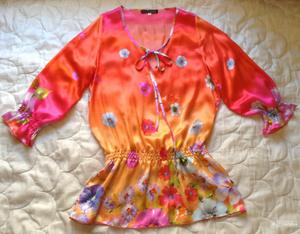 Новая  шелковая блуза-туника EFETTODONNA,Италия