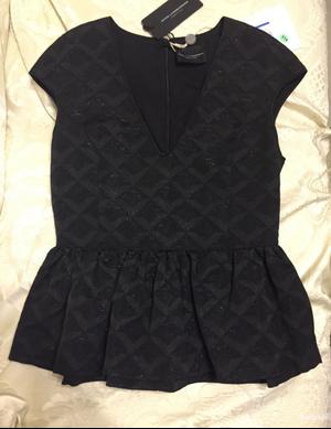 Топ ATOS LOMBARDINI черный с баской 40IT, 42 рус.