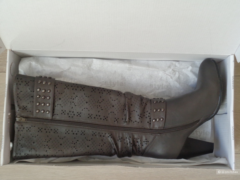 Женские сапоги с перфорацией Centro 38 размер (без одного выхода)