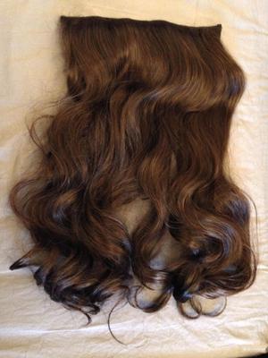 Волосы на заколках + хвост