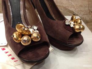 MARNI брендовые красивейшие туфли замша р.39 новые оригинал