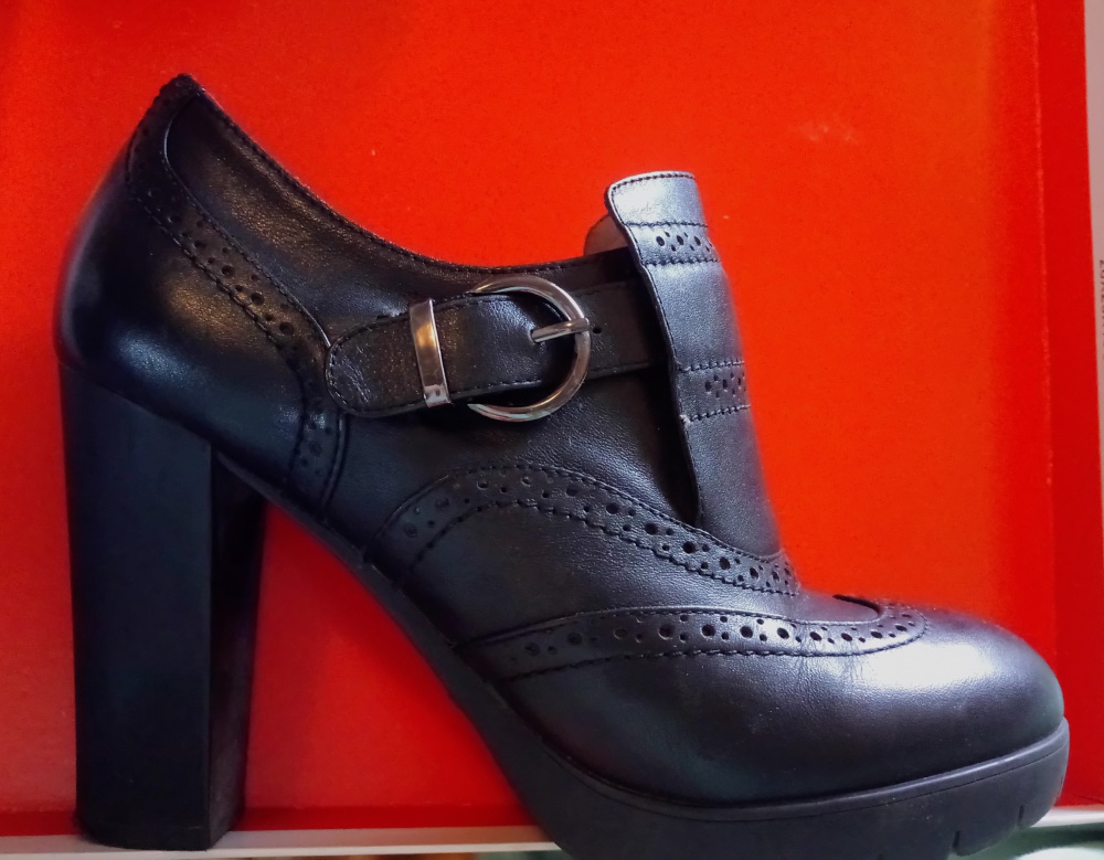 Ботильоны оксфорды ALBA чёрные 37 размер натуральная кожа