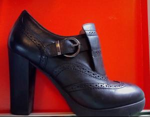 Ботильоны оксфорды ALBA чёрные 37 размер натуральная кожа