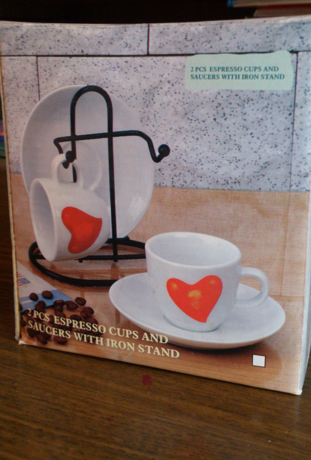 Чашечки для эспрессо, 50 мл, 2 шт на металлической подставке