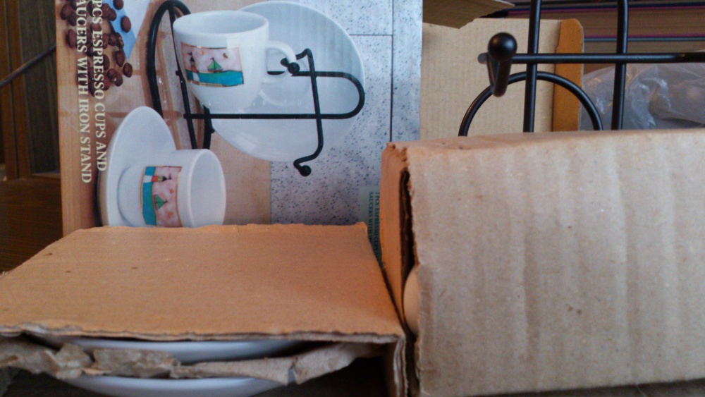 Чашечки для эспрессо, 50 мл, 2 шт на металлической подставке