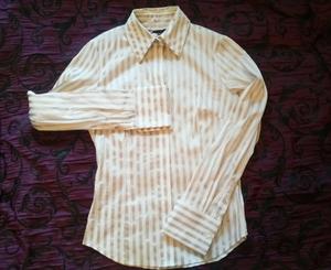 Рубашка женская WE приталенная размер 44 в полоску