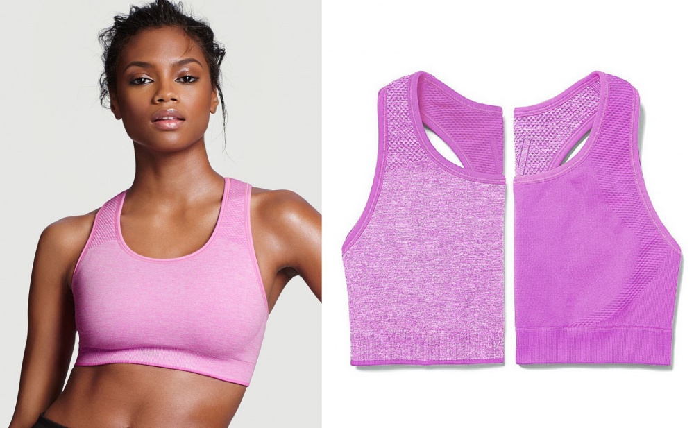 Двусторонний спорт топ Victoria's Secret VSX, фиолетовый,  размер М