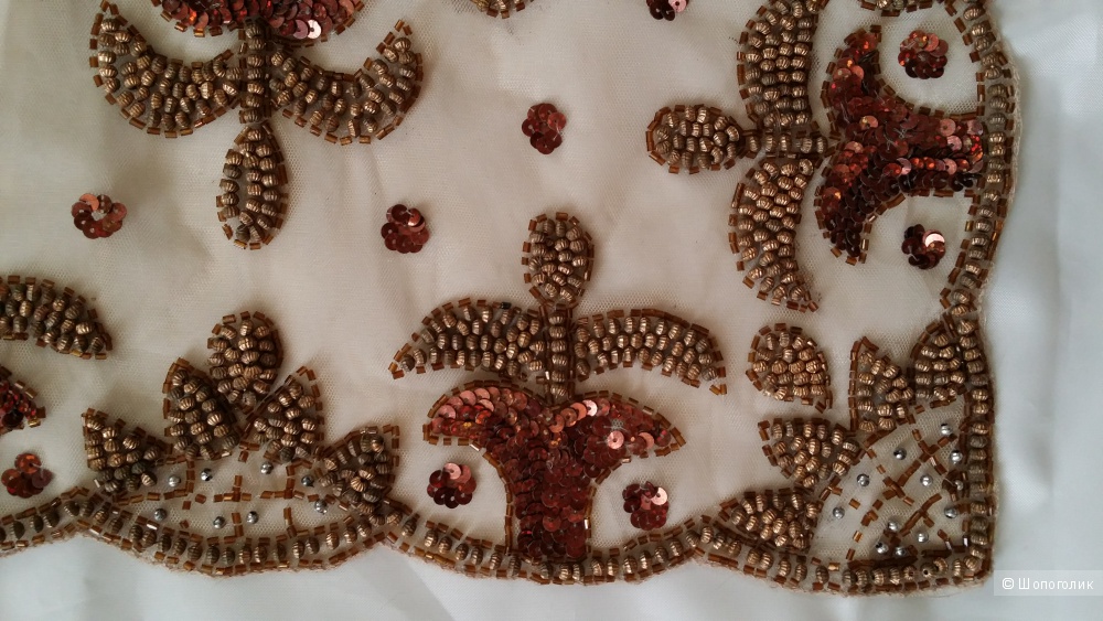 Салфетка, вышитая бисером ручной работы, Индия