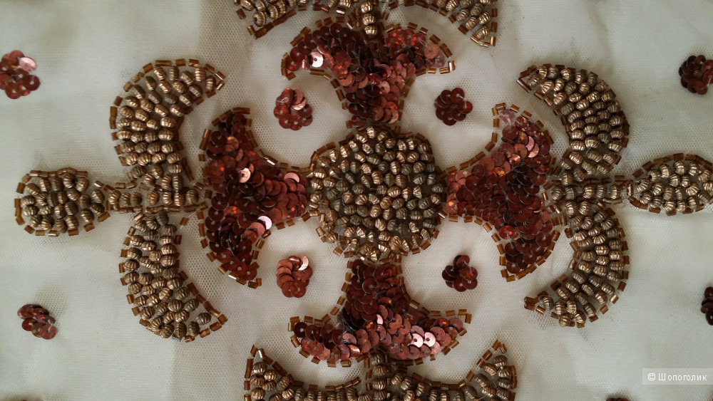 Салфетка, вышитая бисером ручной работы, Индия