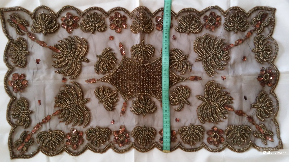 Салфетка, вышитая бисером ручной работы, Индия