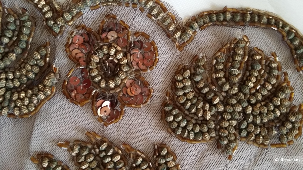 Салфетка, вышитая бисером ручной работы, Индия