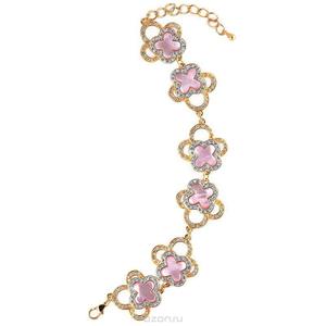 Браслет Slava Zaitsev позолоченный со Swarovski