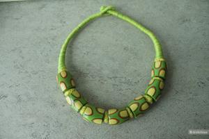 Бусы Meli Melo Paris в этно-стиле, зеленые,