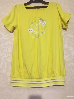 Футболка лимонного цвета Roccobarocco 50it