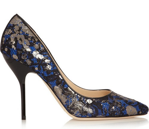 Туфли Jimmy Choo, натуральная замша + кружево, размер 39-39.5