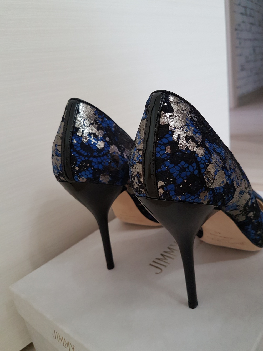 Туфли Jimmy Choo, натуральная замша + кружево, размер 39-39.5