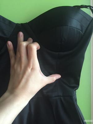 Вечернее чёрное платье 42 российский размер