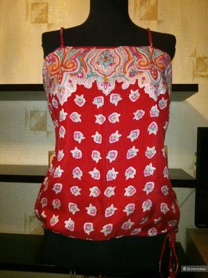 Warehouse (UK). Топ 100% Silk. Размер: UK 12 (42-44 размер).