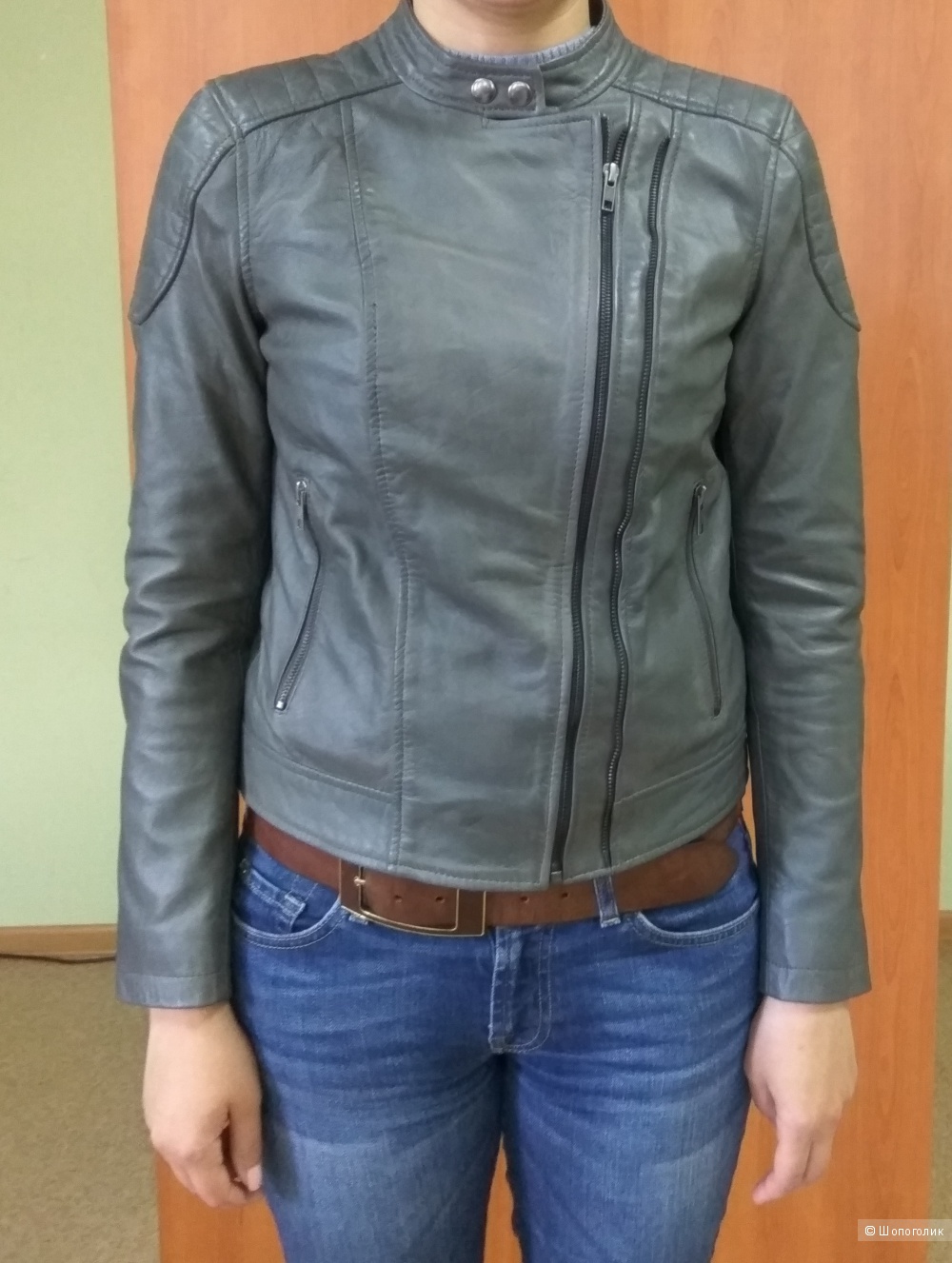 Новая куртка из натуральной кожи, Barneys, р.44-46