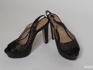 Босоножки на платформе, высокий каблук, черные, размер 38, новые, Италия