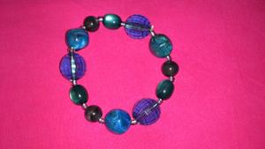 Браслет с  шариками цвета морской волны , Lady Collection