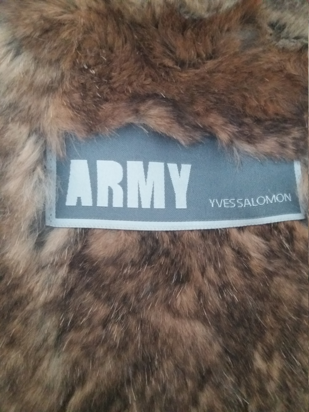 Парка-шуба Army Yves Salomon,размер(S-M-L).