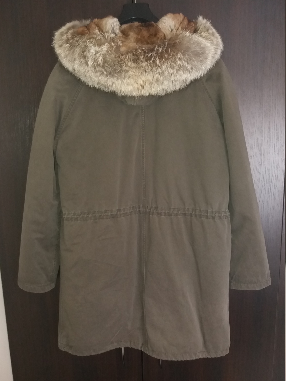 Парка-шуба Army Yves Salomon,размер(S-M-L).