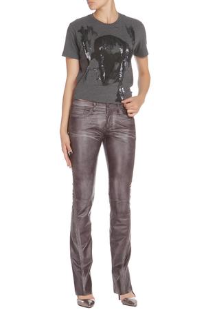 Брюки кожаные John Richmond размер 42IT (наш 42-44) новые