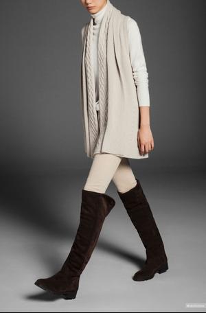 Кардиган с кашемиром без рукавов Massimo Dutti 44-46-48 Made in Italy