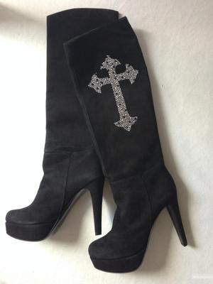 CHON замшевые красивые сапоги р.37 Новые.оригинал