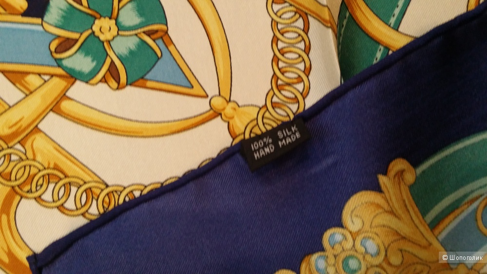 Шелковый (100%) платок Frantelli,  90 х 90 см, с красивым принтом ,Италия