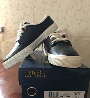 Ralph Lauren кеды  размер 9US черные натуральная кожа