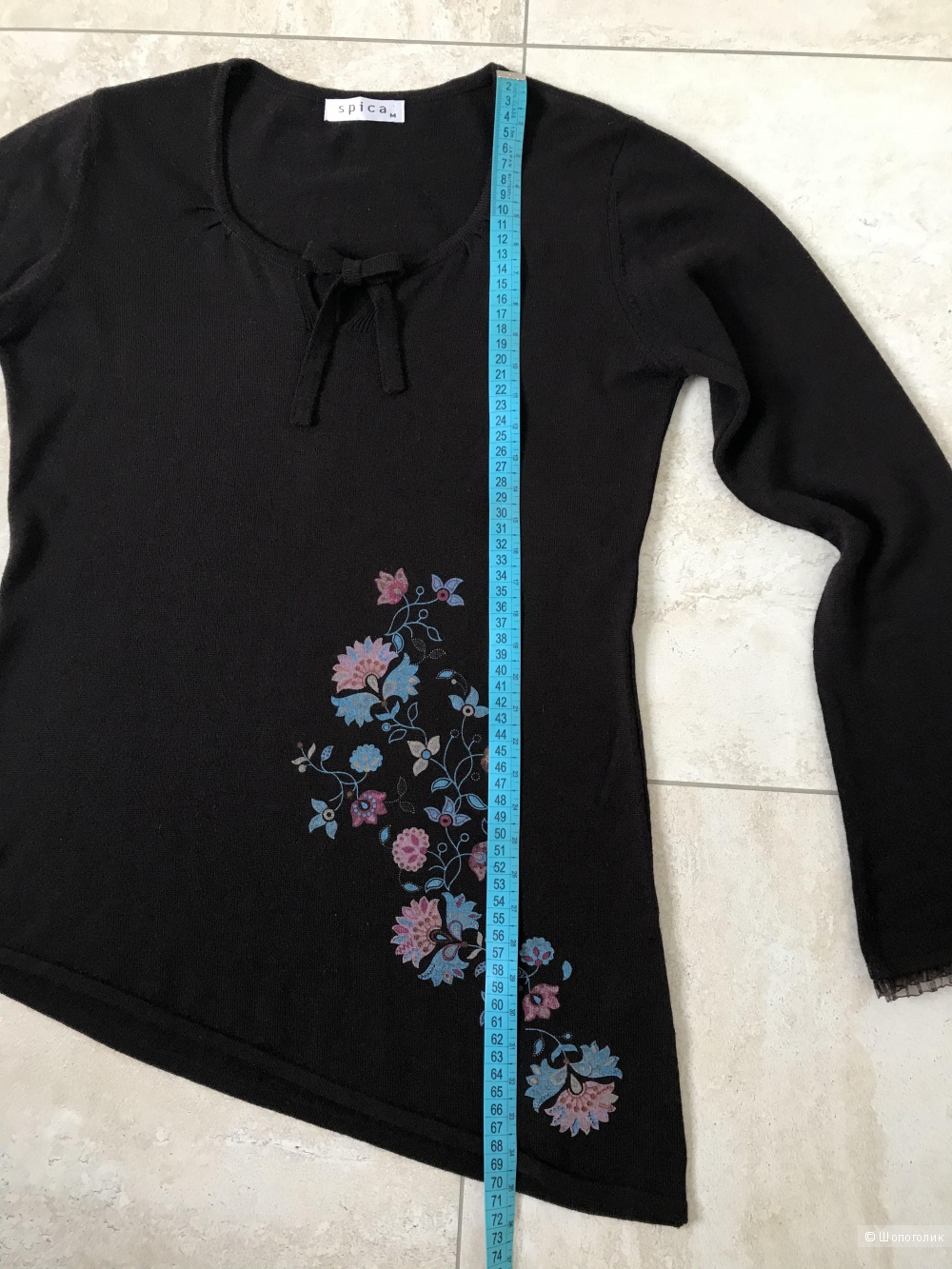 Новый полушерстяной темно-коричневый джемпер  Spica, на 44 российский